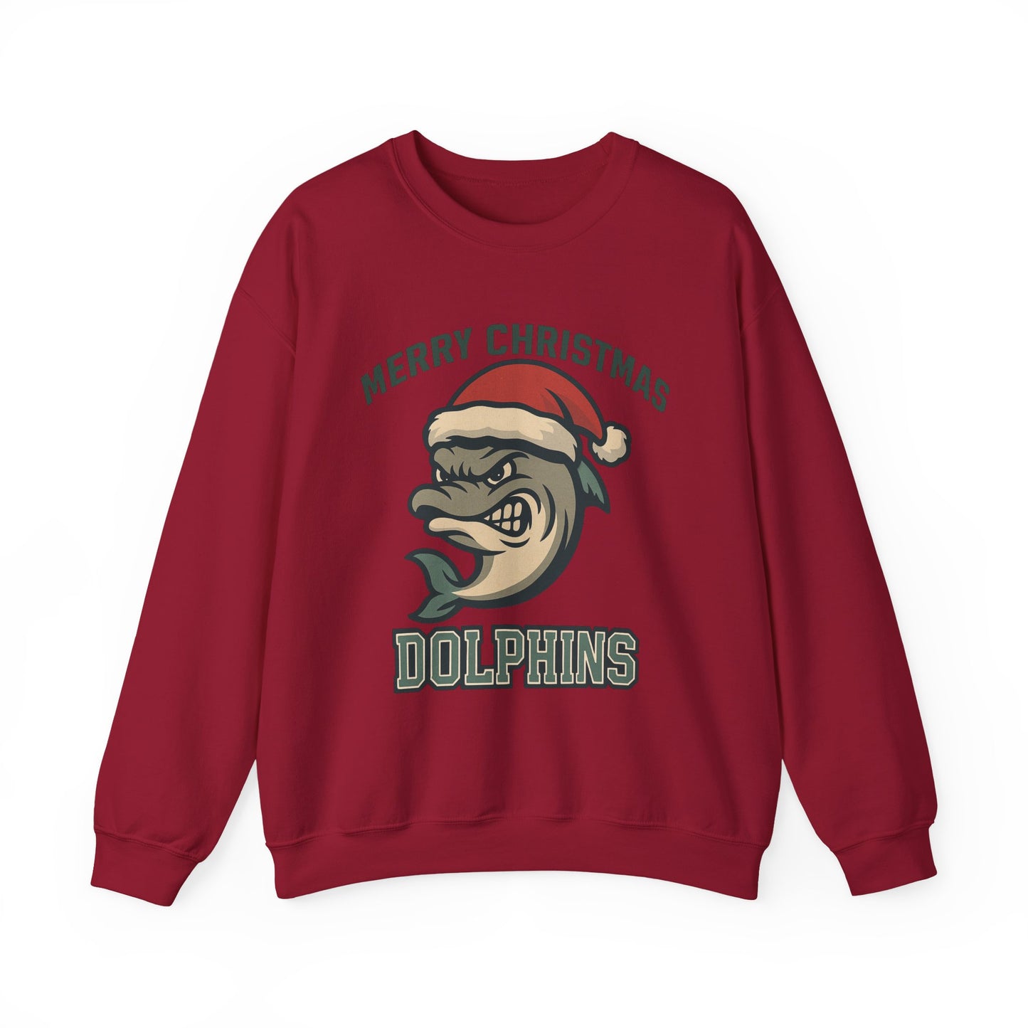 Merry Christmas Dolphins Sweatshirt - Gildan