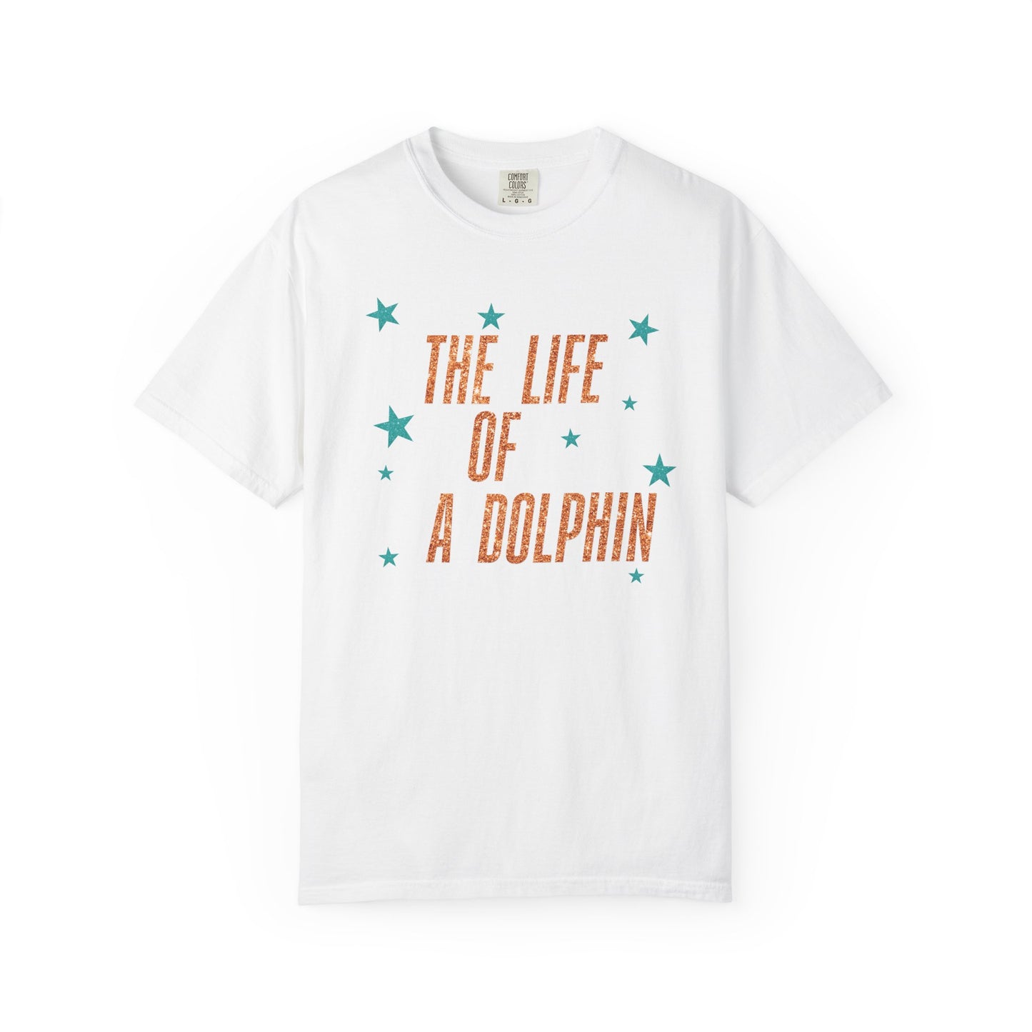 Adult Life of a Dolphin Faux Glitter - Comfort Colors