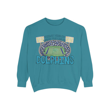 Adult Friday Night Lights Dolphins Sweatshirt - Comfort Colors