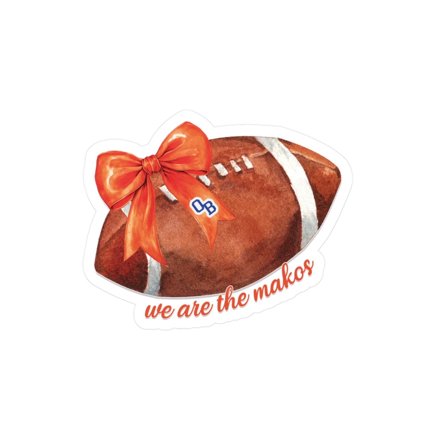 We Are The Makos Football Themed Kiss-Cut Vinyl Decals