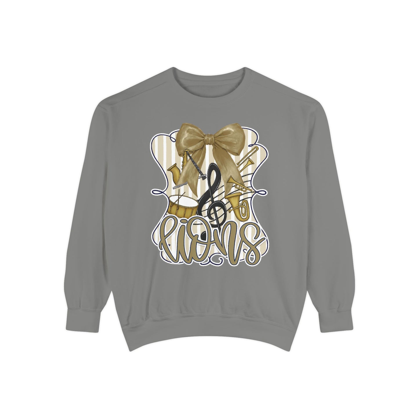 Adult Lions Coquette Band Sweatshirt - Comfort Colors