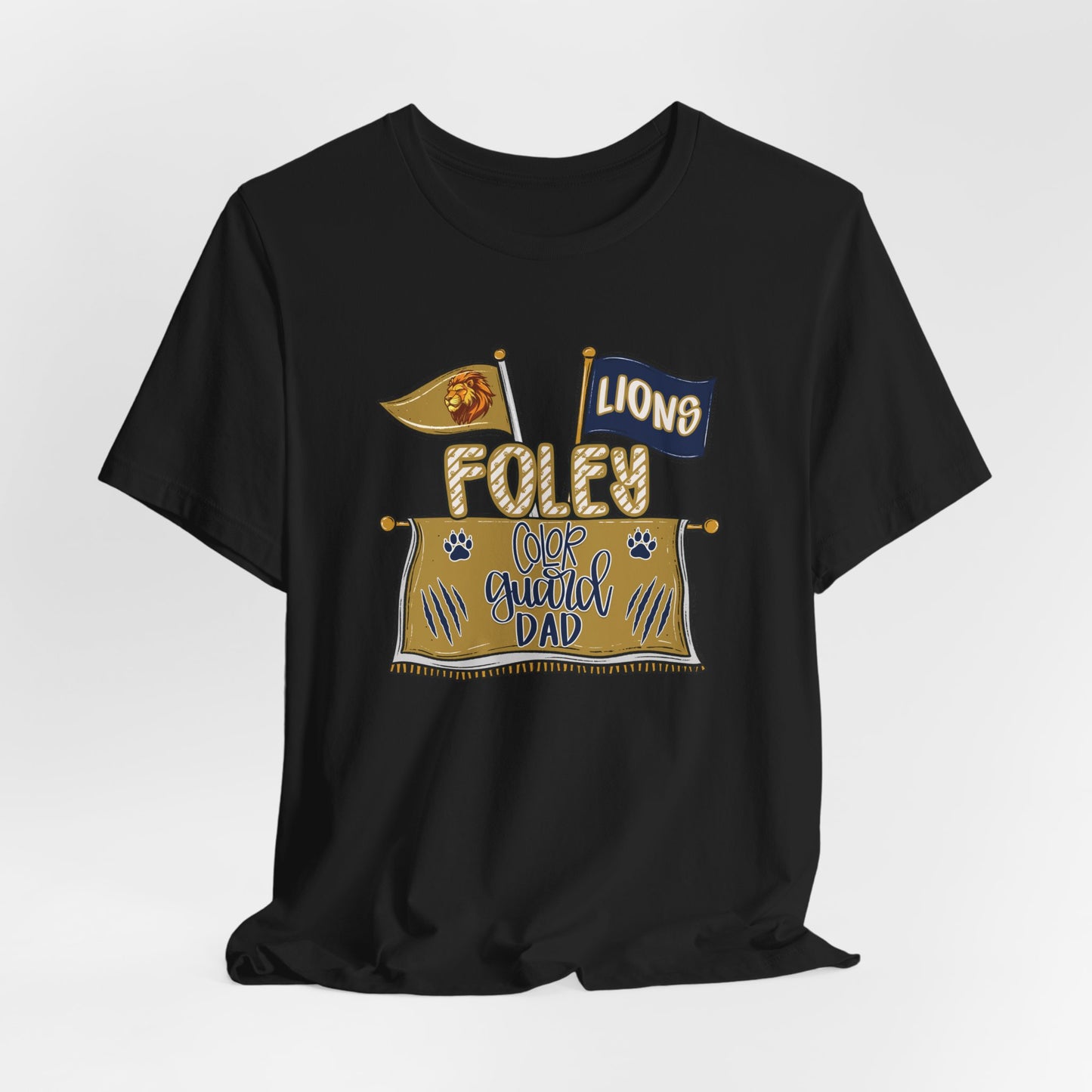 Adult Lions Color Guard Dad Tee - Bella Canvas