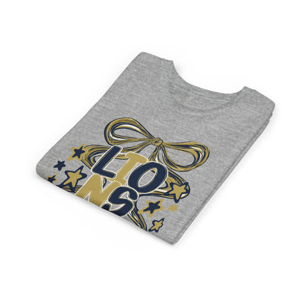 Youth Custom Coquette Ribbon Lions Tee