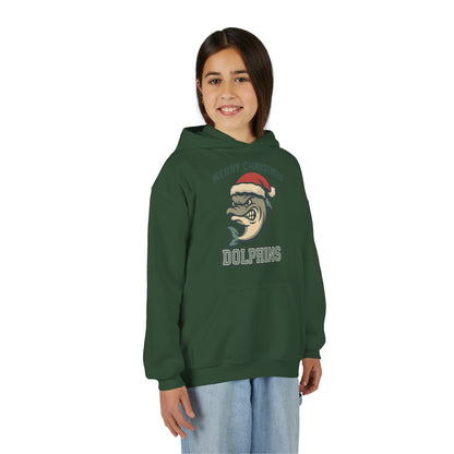 Merry Christmas Dolphins Hoodie - Gildan