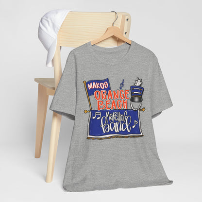 Adult Orange Beach Marching Band Tee - Bella Canvas