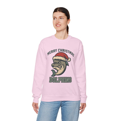 Merry Christmas Dolphins Sweatshirt - Gildan