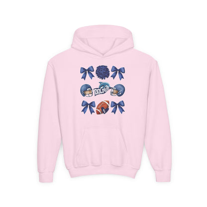 Youth Dolphins Coquette Football Hoodie