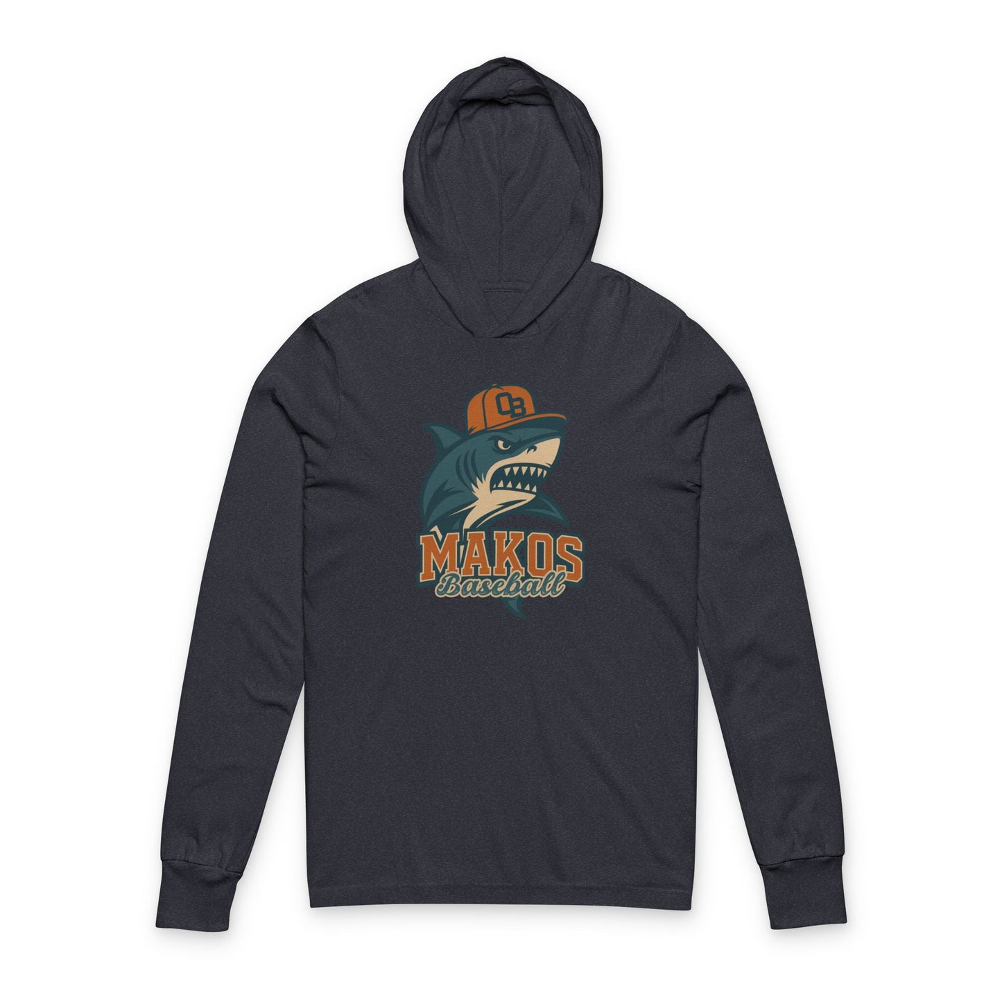 Makos Baseball Unisex Hooded Tee - Bella Canvas