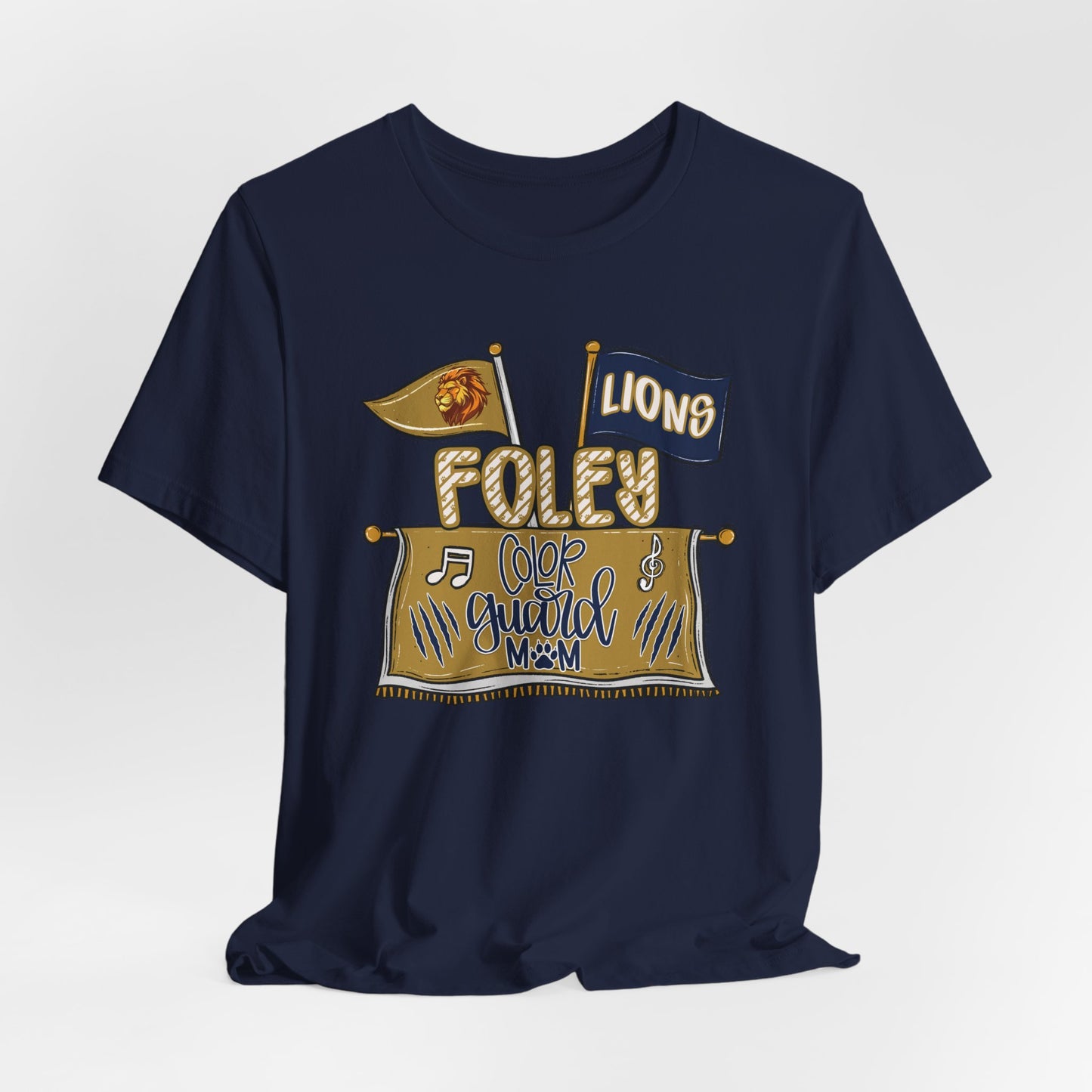 Adult Lions Color Guard Mom Tee - Bella Canvas
