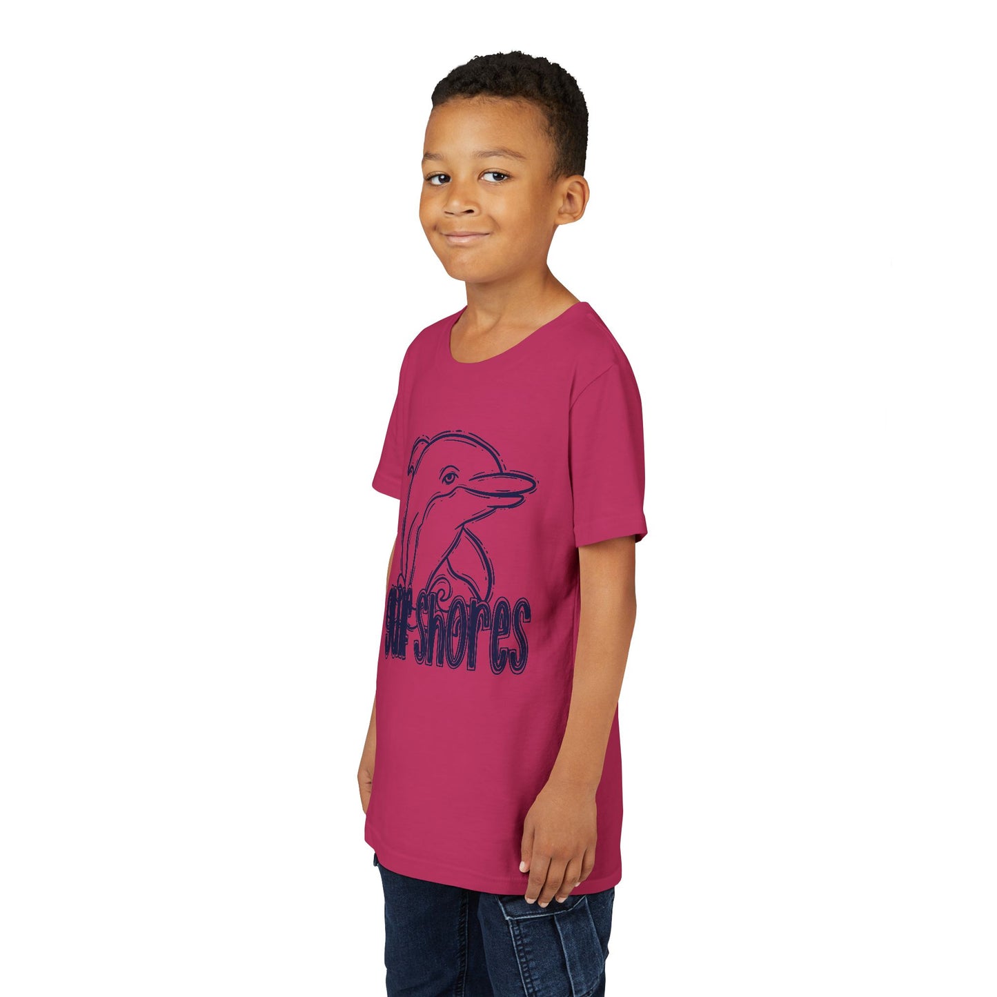 Youth Dolphin Sketch Tee - Bella Canvas