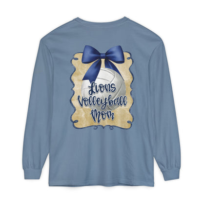 Foley Lions Volleyball Mom Long Sleeve T-Shirt- Comfort Colors