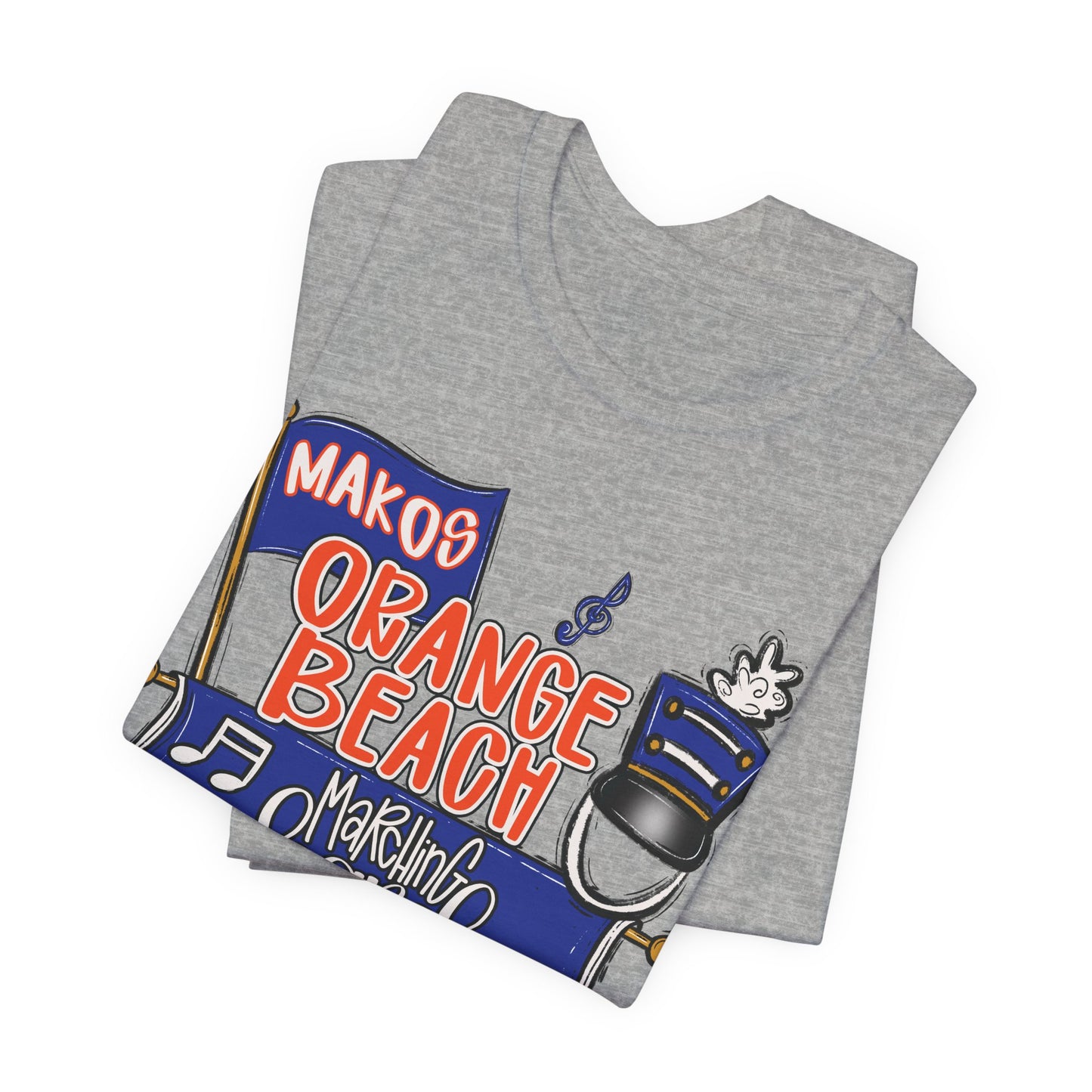 Adult Orange Beach Dad Band Tee - Bella Canvas