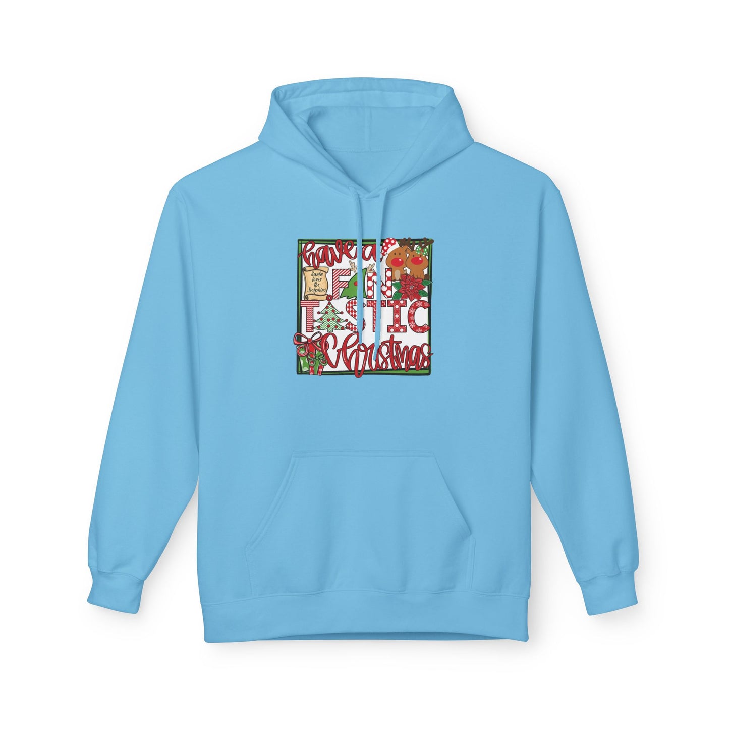Dolphins Christmas Hoodie - Gildan