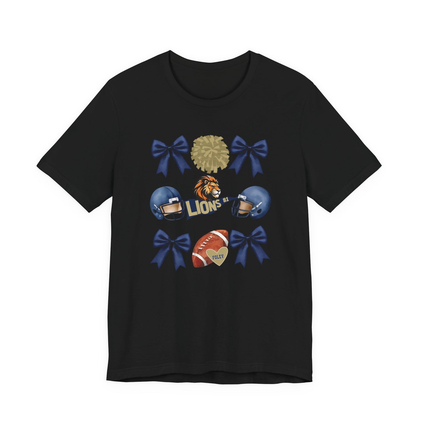 Lions Coquette Football Cheer Tee - Bella Canvas