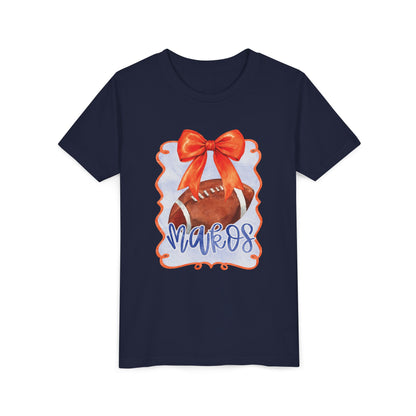 Coquette Watercolor Football Tee - Bella Canvas