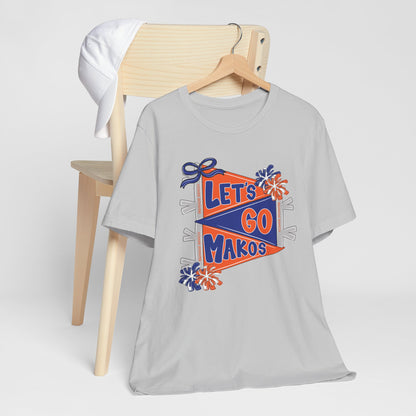 Adult Makos Let's Go Pennant Tee - Bella Canvas