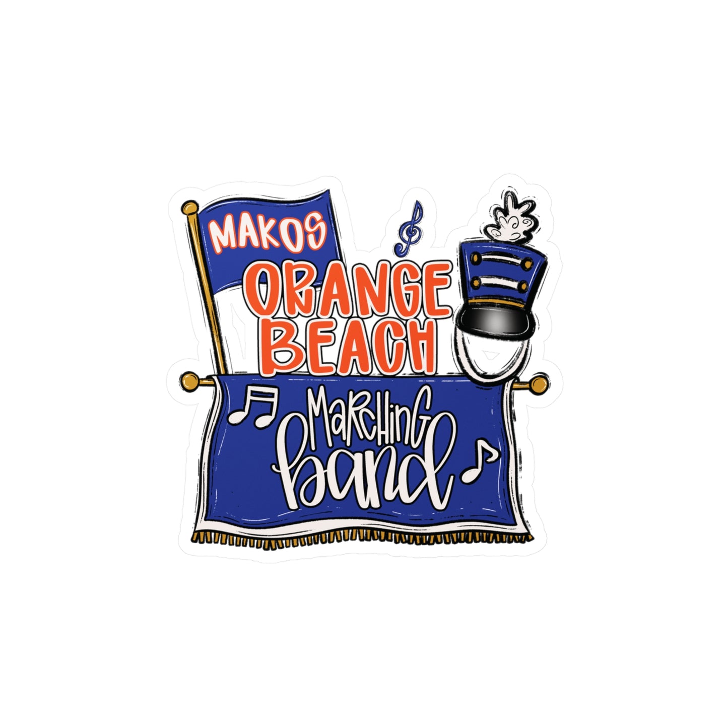 Makos Marching Band Kiss-Cut Vinyl Decals |