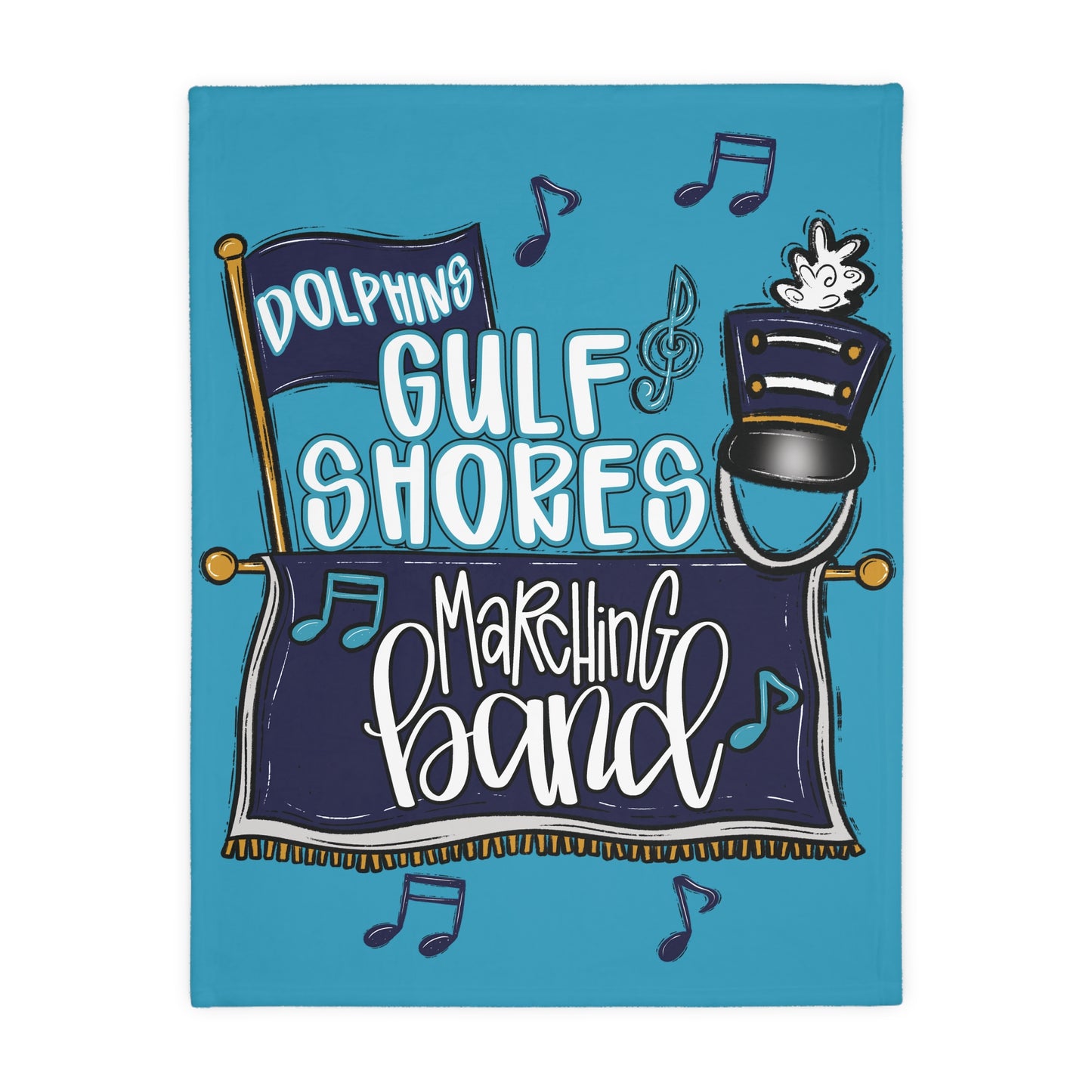GS Marching Band 2 Sided Cozy Microfiber Blanket