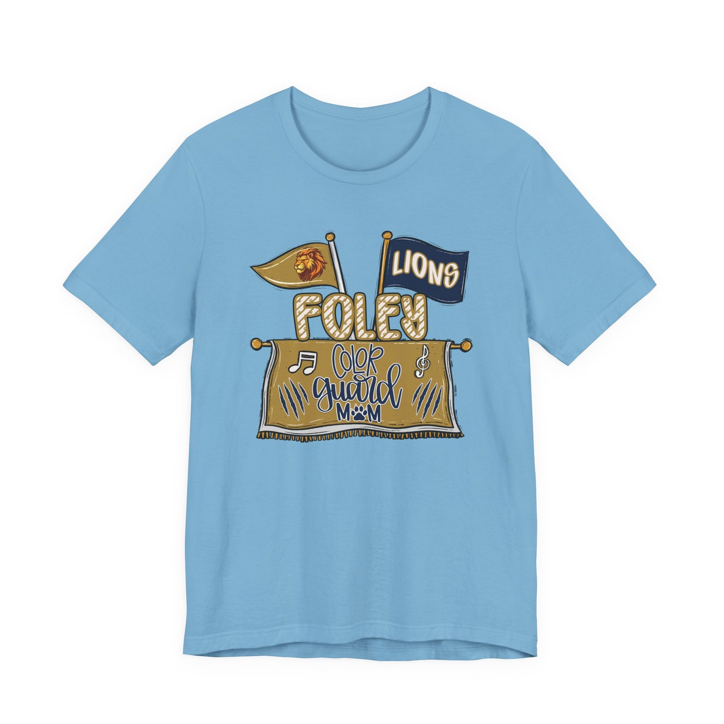 Adult Lions Color Guard Mom Tee - Bella Canvas