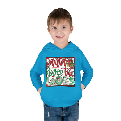 Santa Loves The Lions Toddler Hoodie
