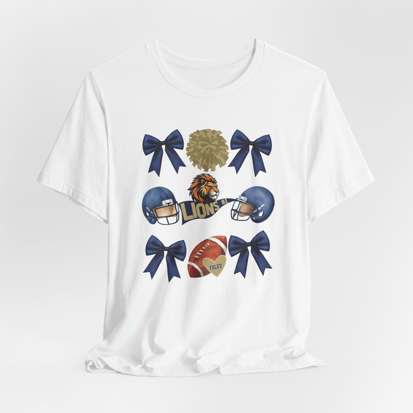 Lions Coquette Football Cheer Tee - Bella Canvas