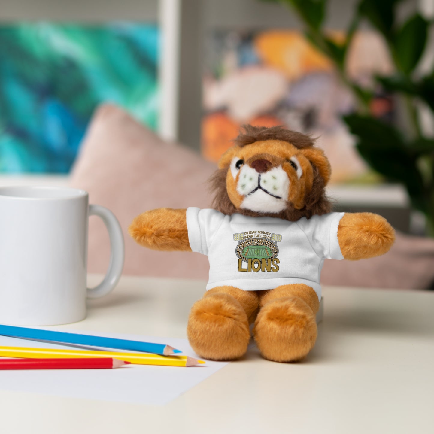 Stuffed Lion with Friday Night Lights Tee