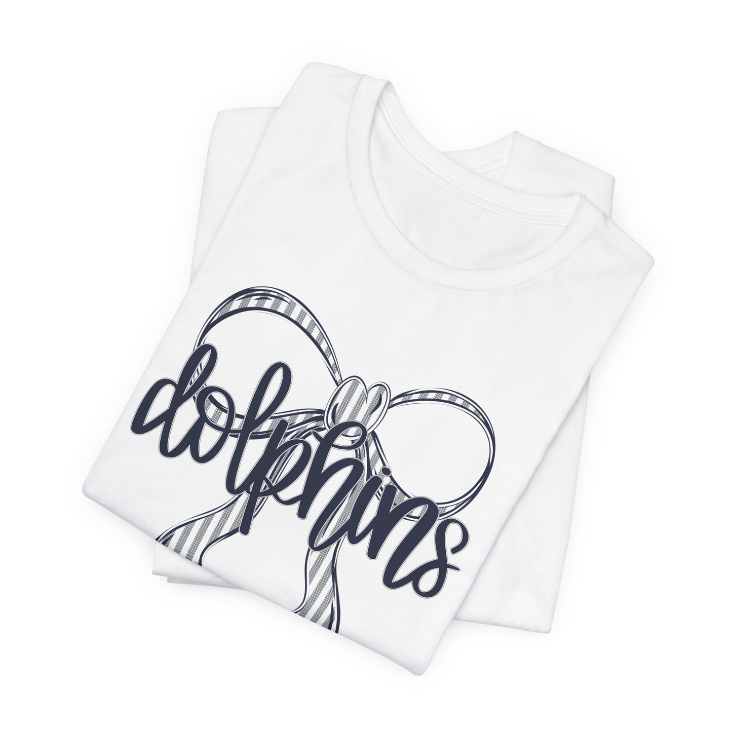 Preppy Dolphins Bow Bella Canvas