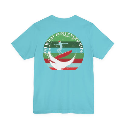 Adult Christmas Surfing Tee - Bella Canvas