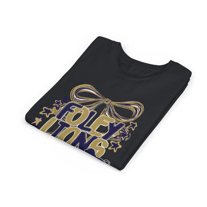 Youth Foley Lions Bow Tee - Bella Canvas
