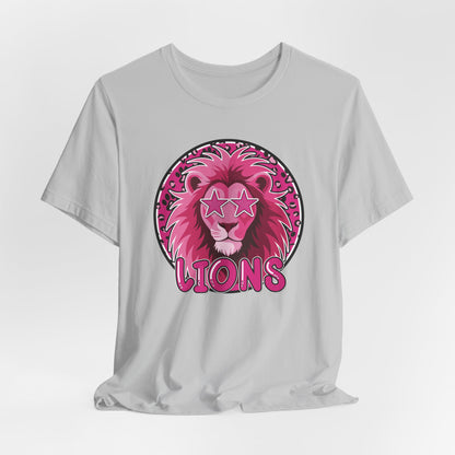 Preppy Pink Lion Tee - Bella Canvas