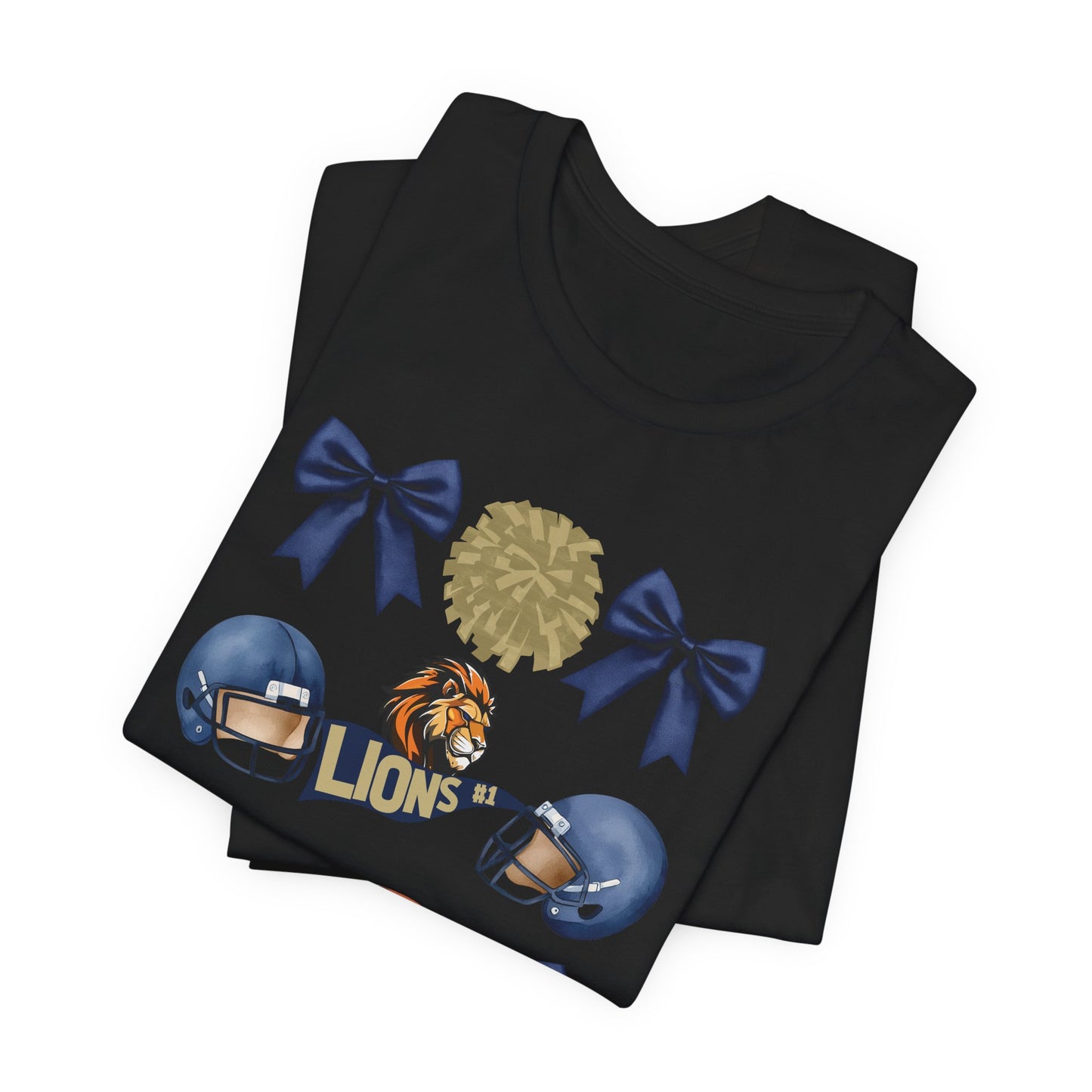 Lions Coquette Football Cheer Tee - Bella Canvas