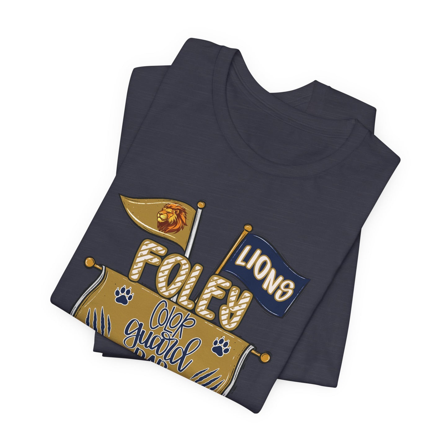 Adult Lions Color Guard Dad Tee - Bella Canvas