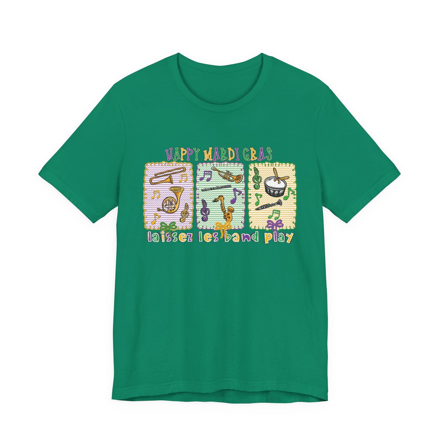 Mardi Gras T-Shirt — "Happy Mardi Gras" Carnival Mask & Beads Celebration Tee