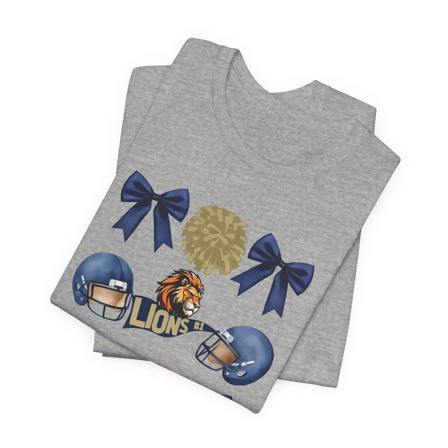 Lions Coquette Football Cheer Tee - Bella Canvas