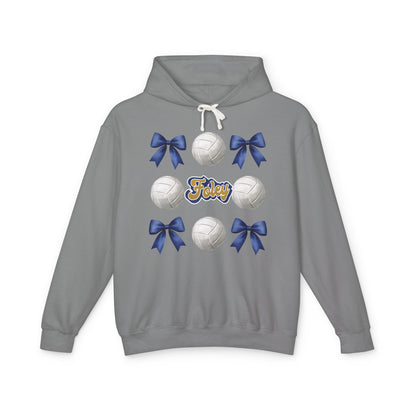 Foley Lions Coquette Bows & Volleyball Hooded Sweatshirt - Comfort Colors