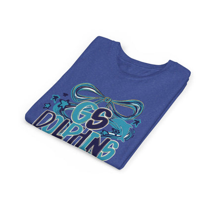 Youth GS Dolphins Bow Tee - Bella Canvas