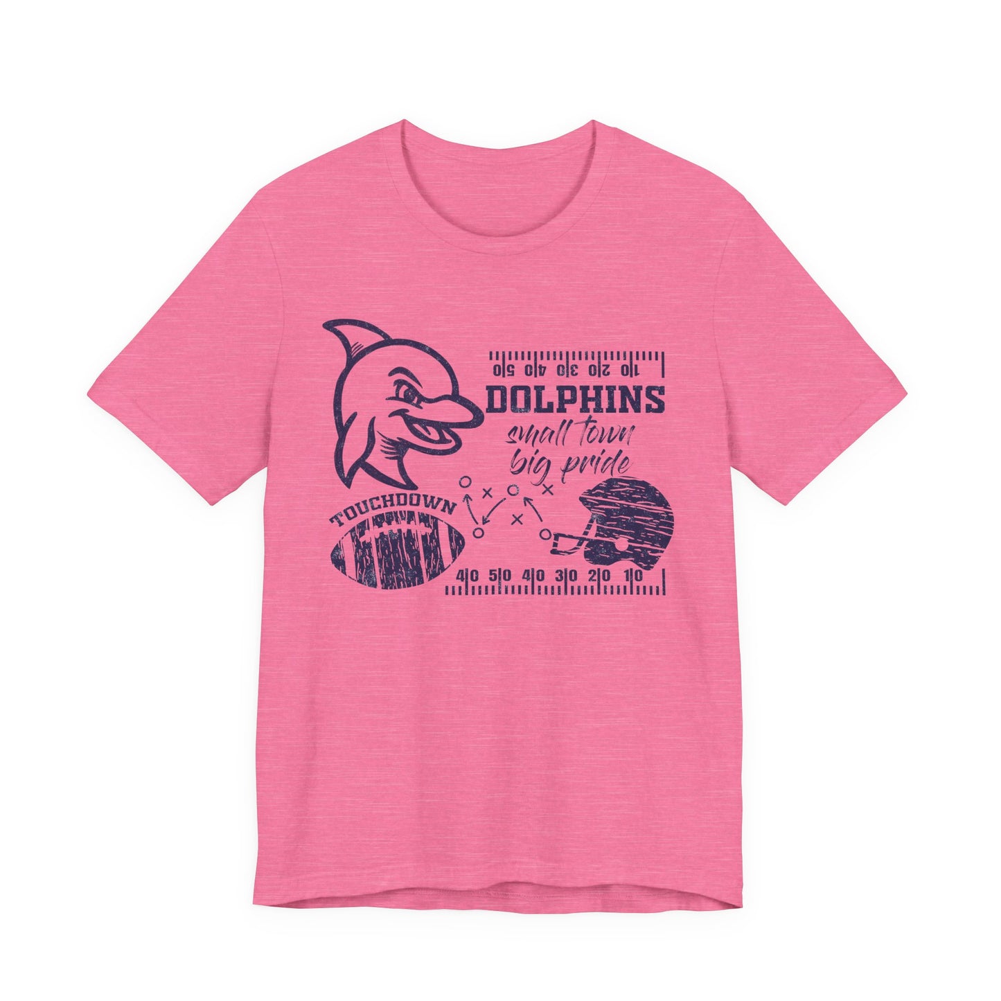 Adult Dolphin Football Tee - Bella Canvas