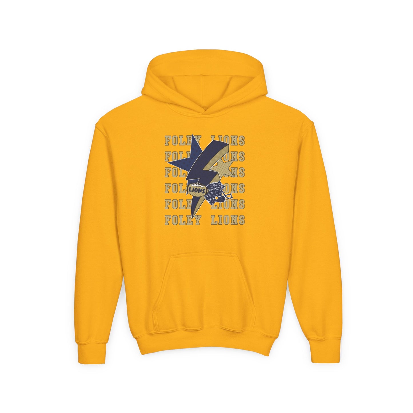 Youth Lions Lightning Football Hoodie