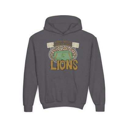 Youth Lions Friday Night Lights Hoodie - Gildan
