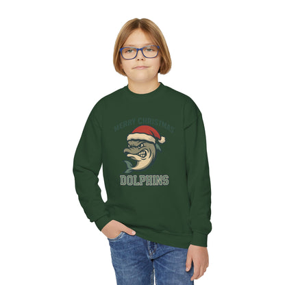 Merry Christmas Dolphins Sweatshirt - Gildan