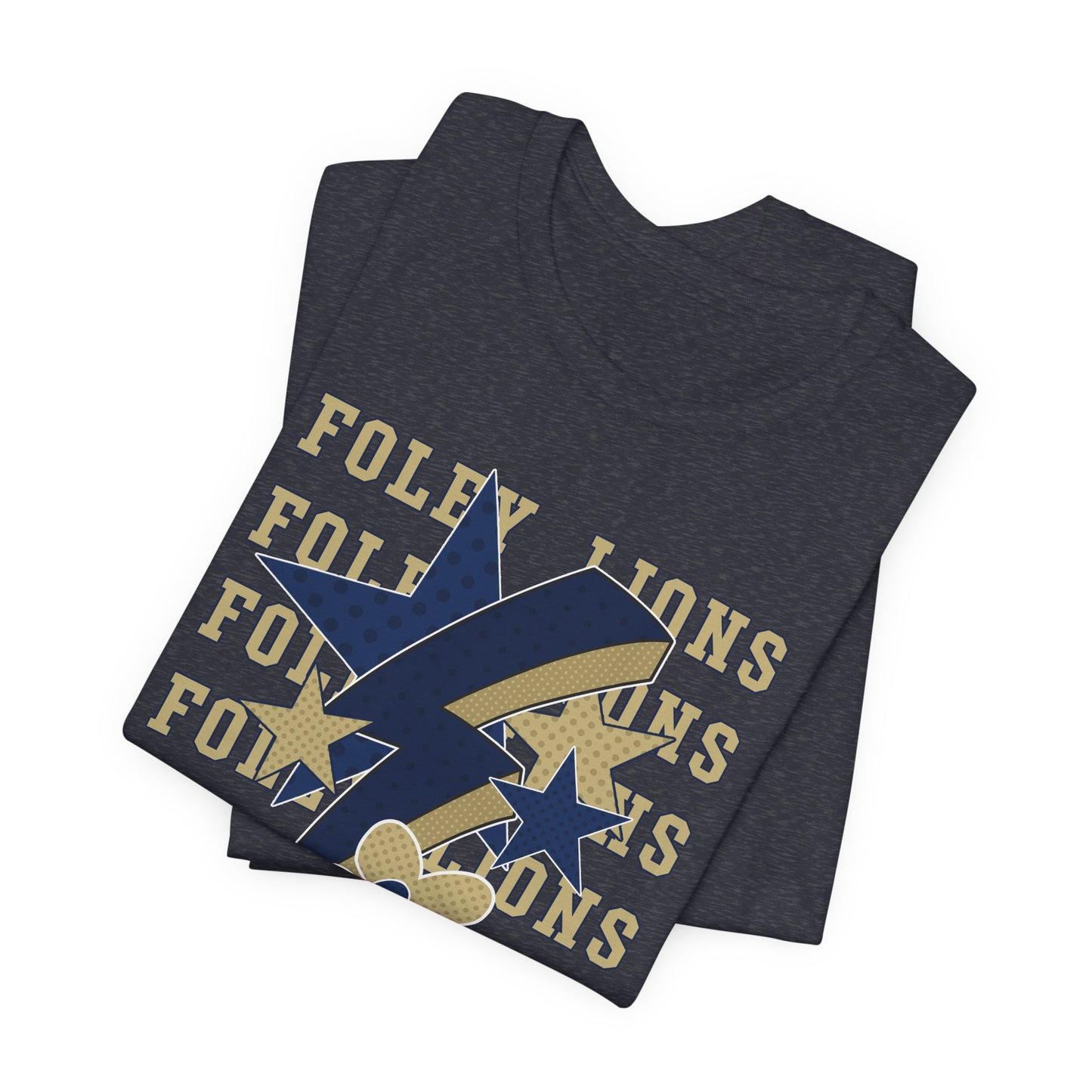 Lions Hearts, Stars, Lightning Graphic Tee - Bella Canvas