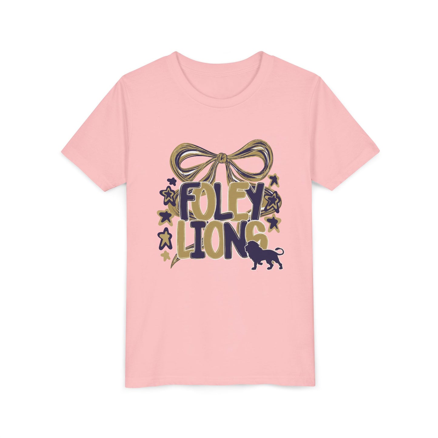Youth Foley Lions Bow Tee - Bella Canvas