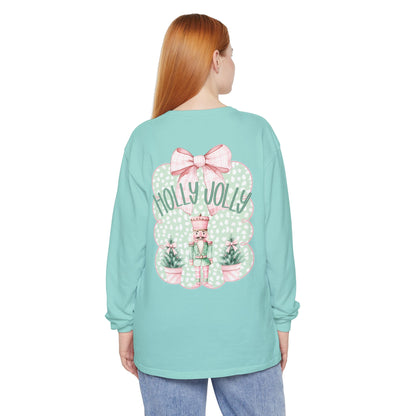 Holly Jolly Long Sleeve Tee - Comfort Colors