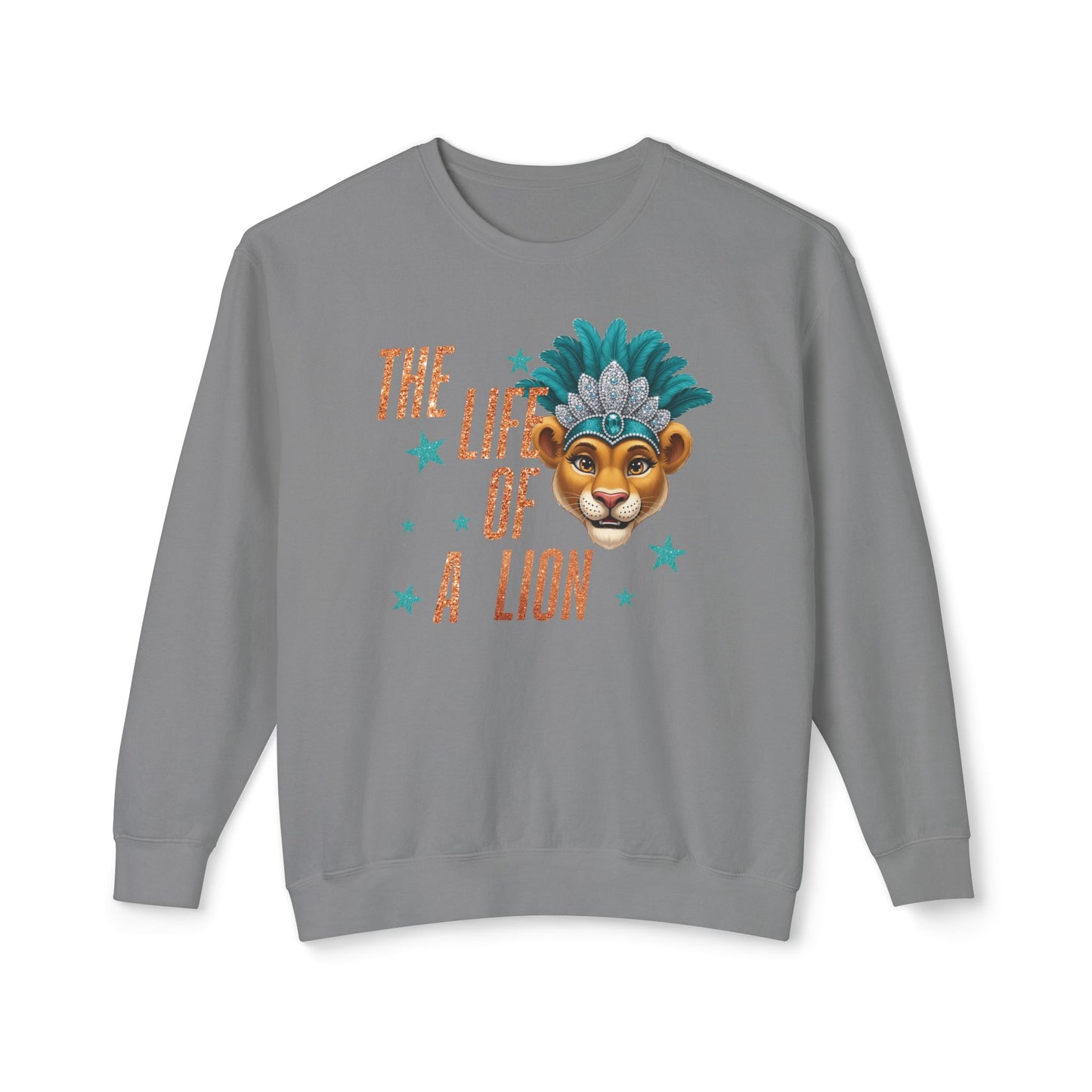 Adult Life of a Lion Faux Glitter - Comfort Colors