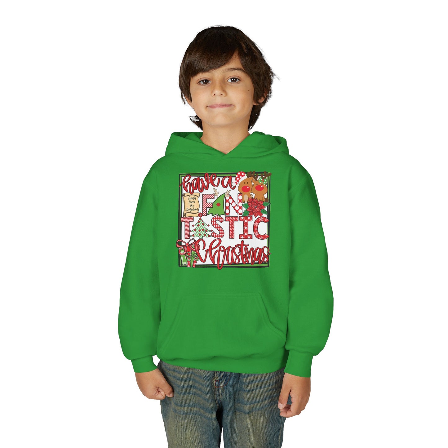 Dolphins Fintastic Christmas Hoodie - Gildan