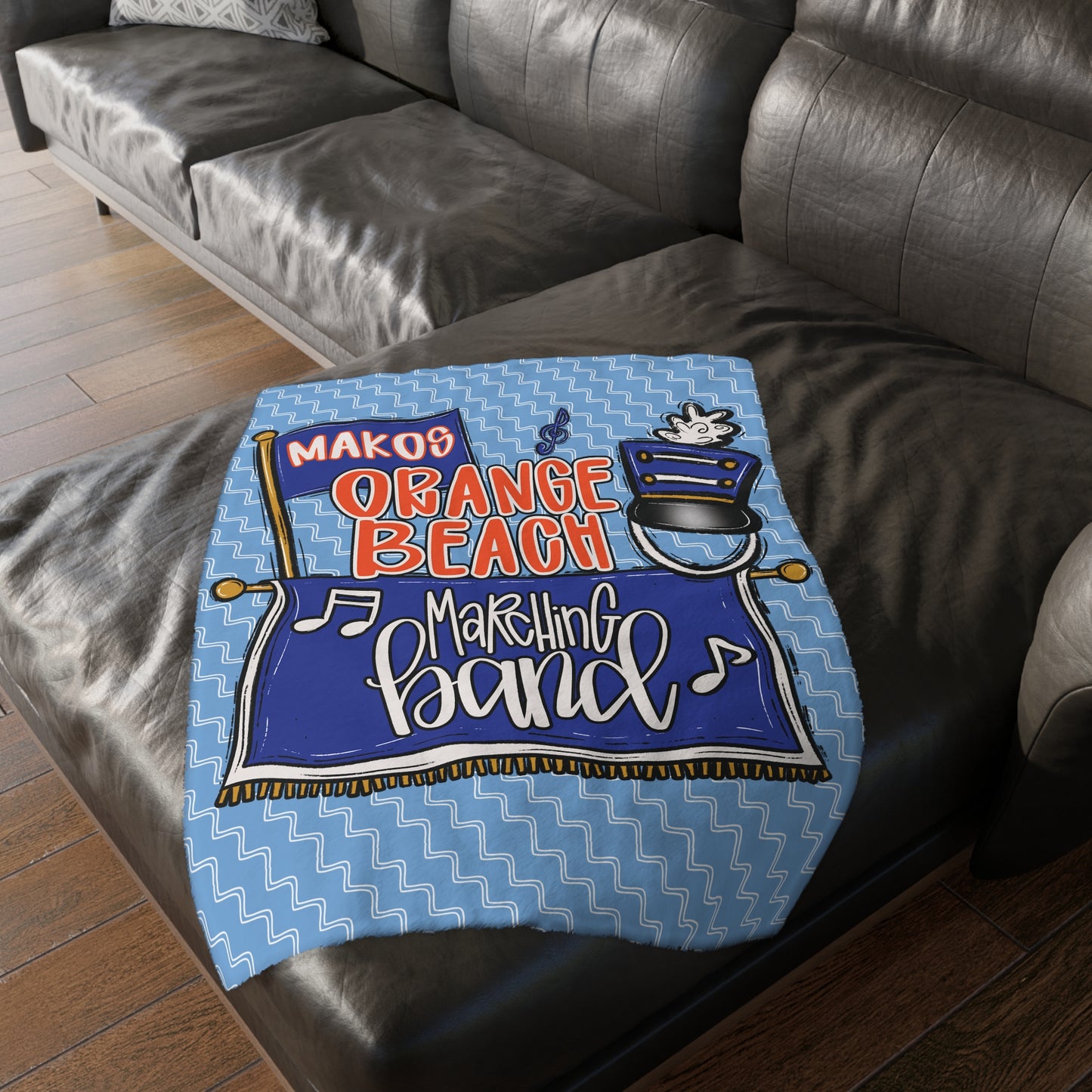 Marching Band 2 Sided Plush Fleece Blanket