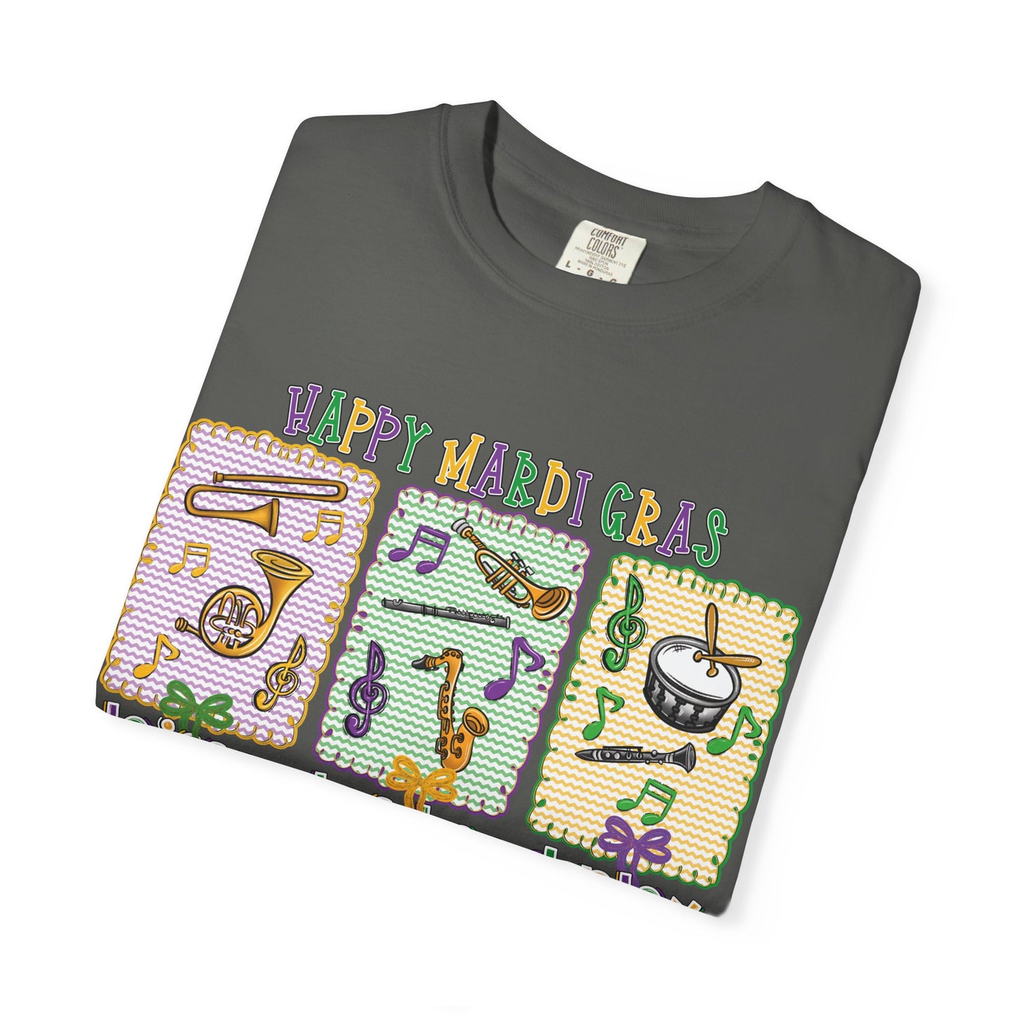 Happy Mardi Gras Jazz T-Shirt — Let the Good Times Roll Shirt