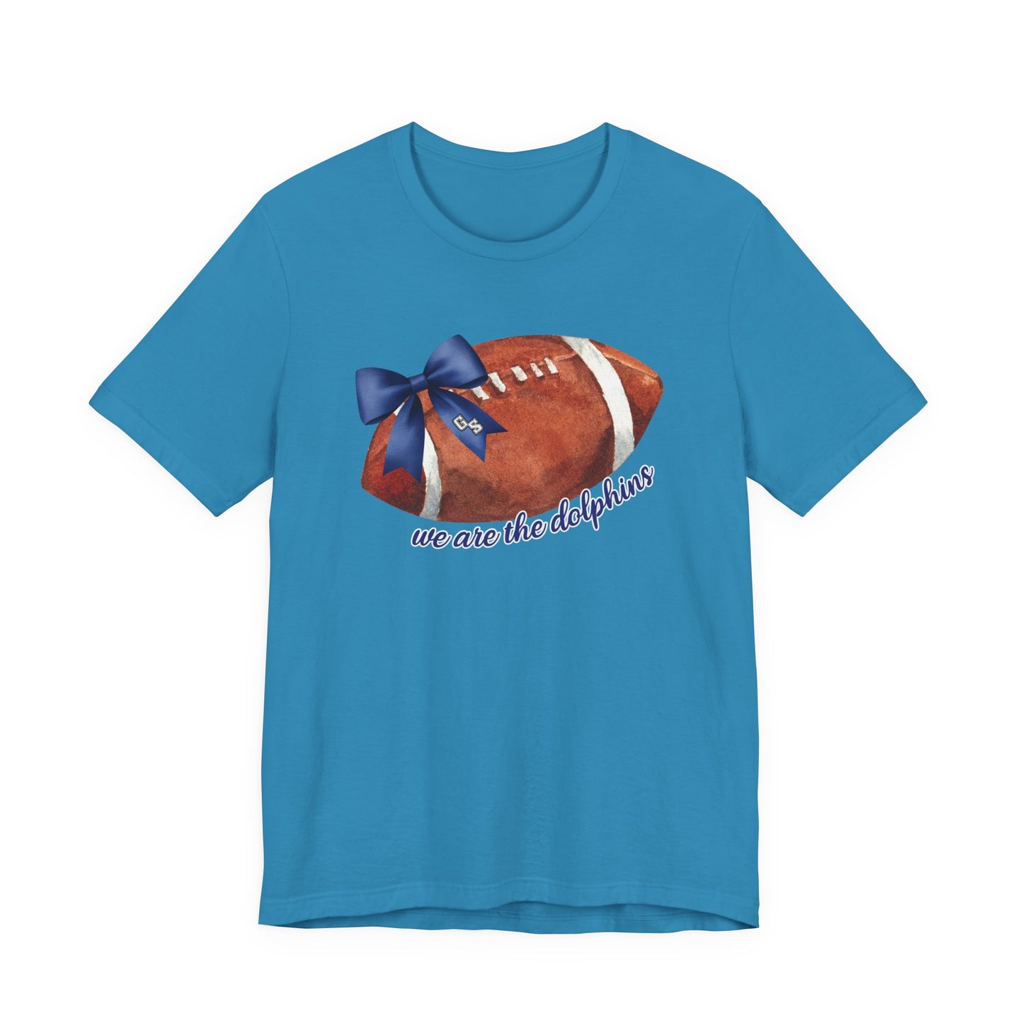 Adult Dolphins Coquette Football Tee