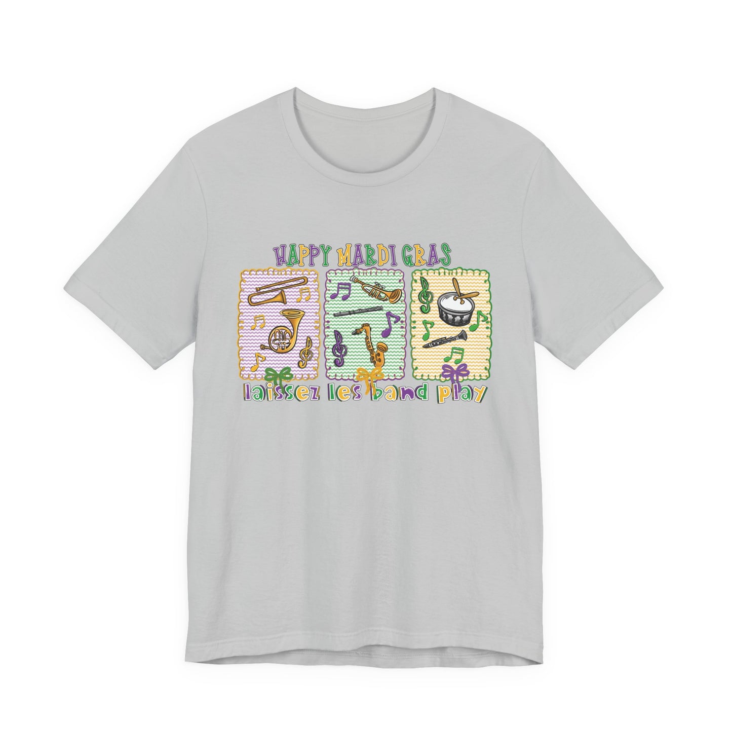 Mardi Gras T-Shirt — "Happy Mardi Gras" Carnival Mask & Beads Celebration Tee