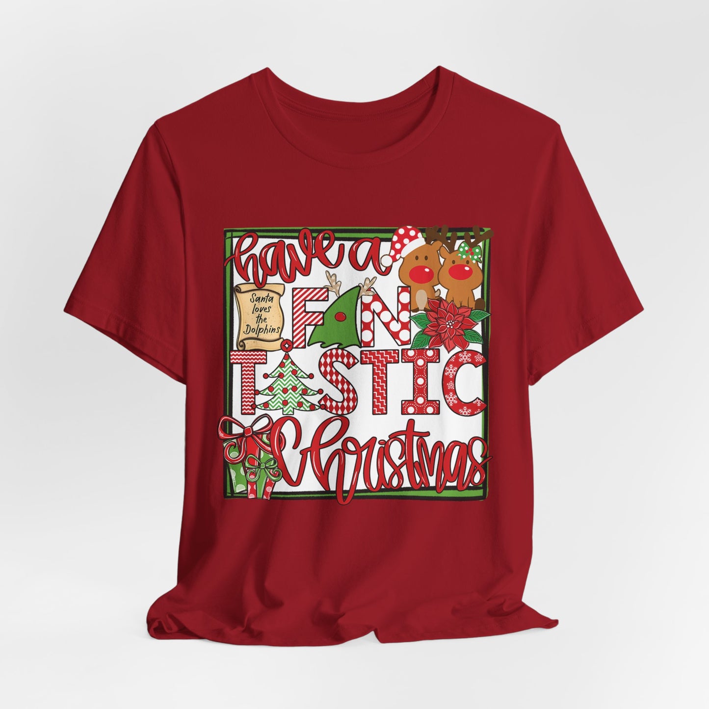 Dolphins Fintastic Christmas - Bella Canvas